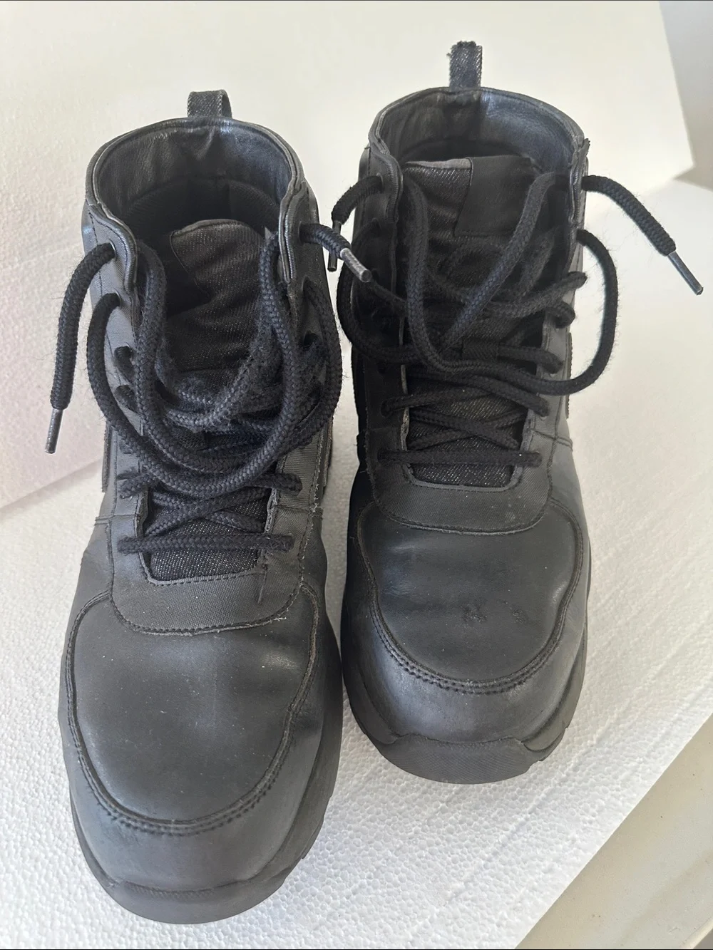 Nike Air max Goateera 2.0 triple back black high top leather boots size 11.5